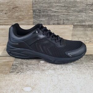 Dr Scholls Blaze Womens Work Shoes Sz 7 M Comfort Black Leather Lace Up Sneaker